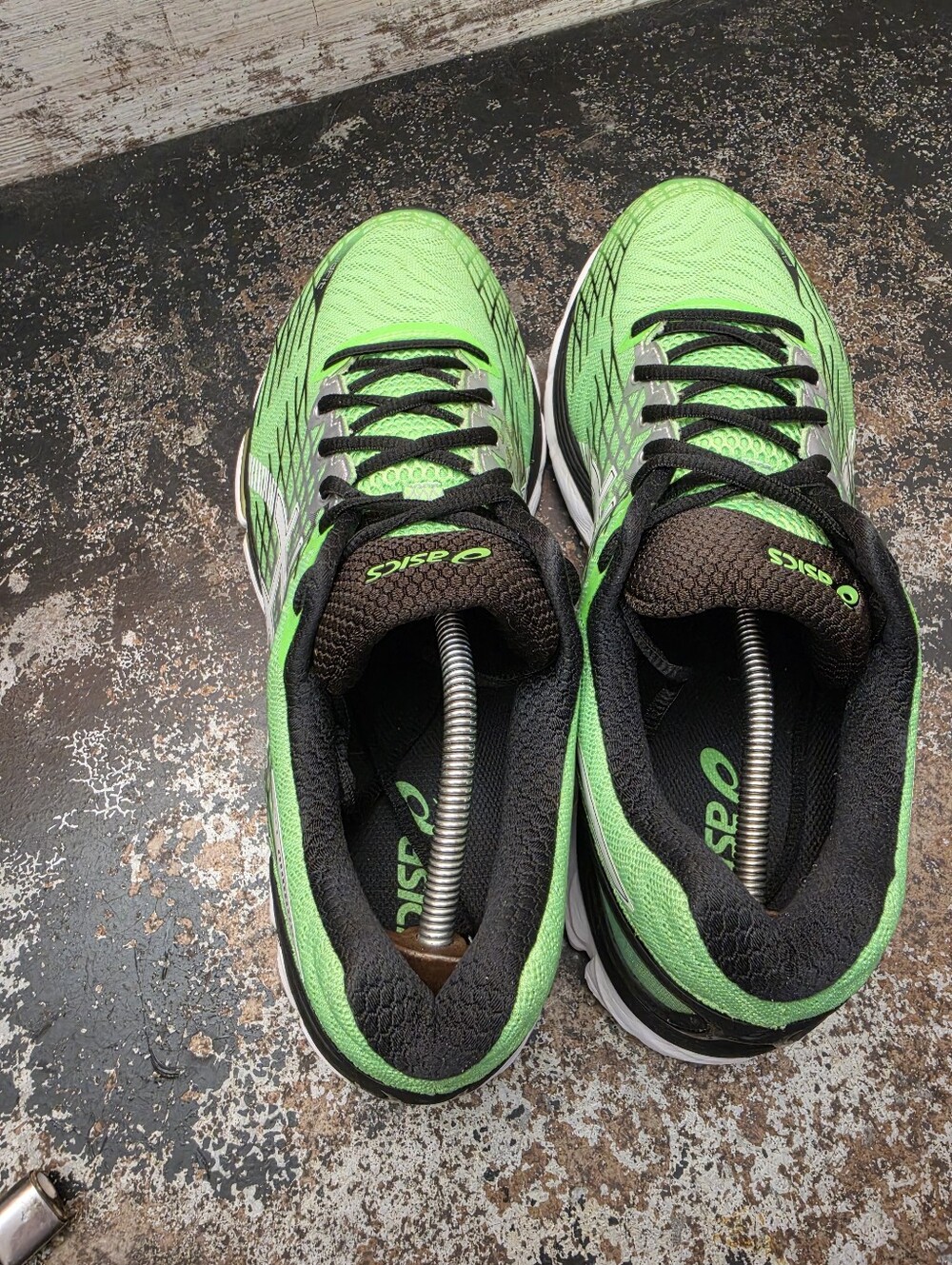 Mens Asics Gel Nimbus 17 Running Shoes Sz 13 4E Wide T509N Green Athletic - Picture 10 of 11